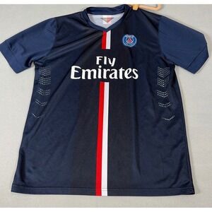 PSG Paris Saint-Germain Fly Emirates Garcia 17 Soccer Jersey Navy Blue‎ Mens M